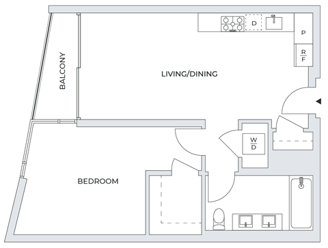 1 Bedroom Floor Plan